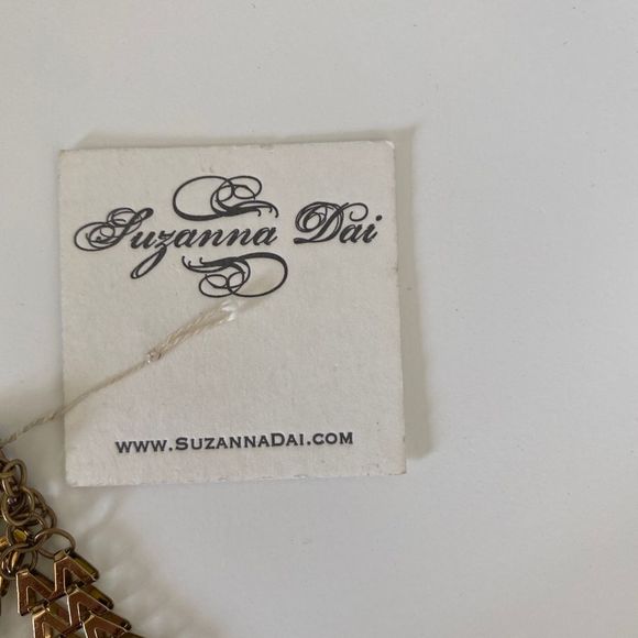 SUZANNA DAI Gold Statement Necklace - Picture 11 of 16